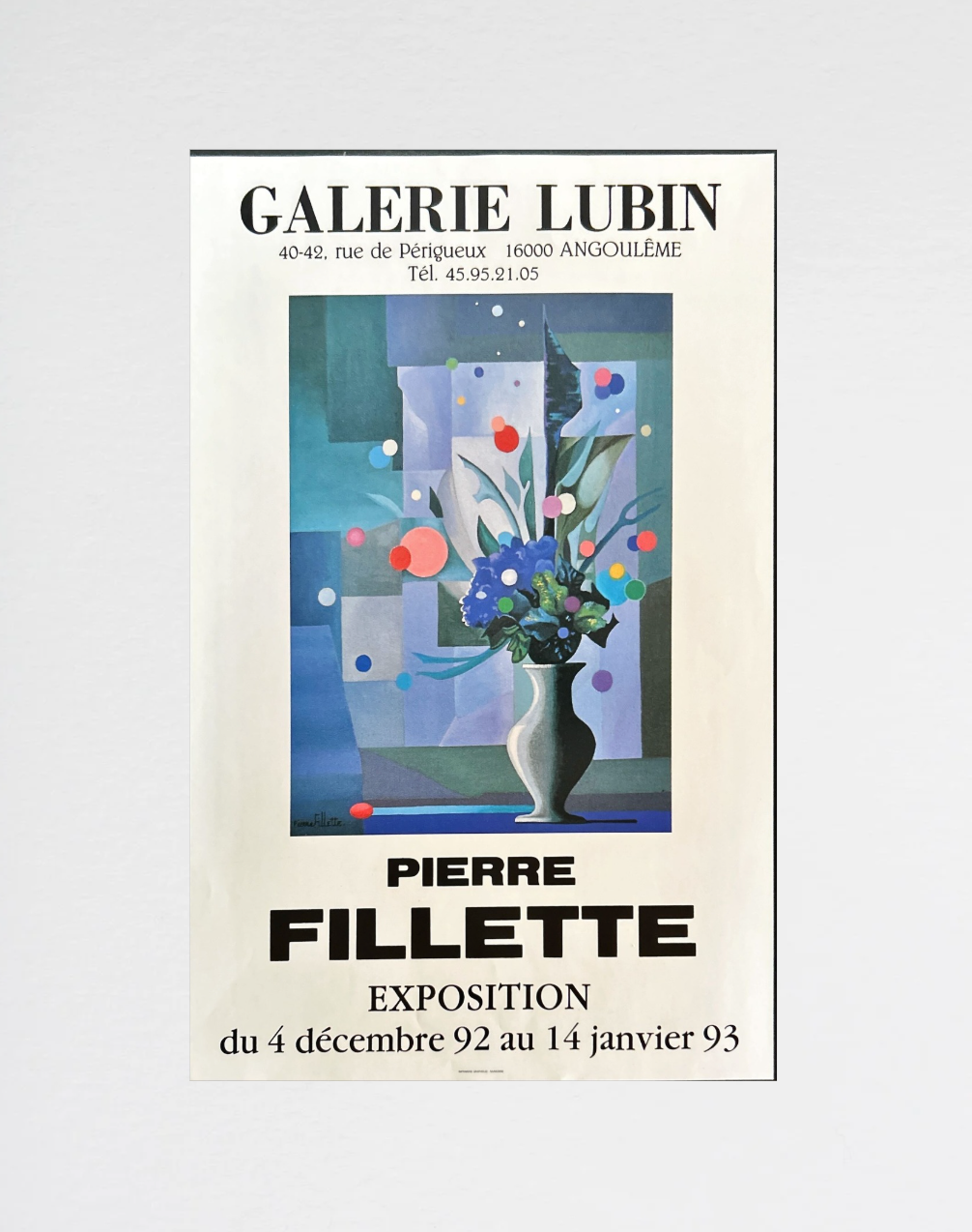 Galerie Lubin, Pierre FILLETTE
